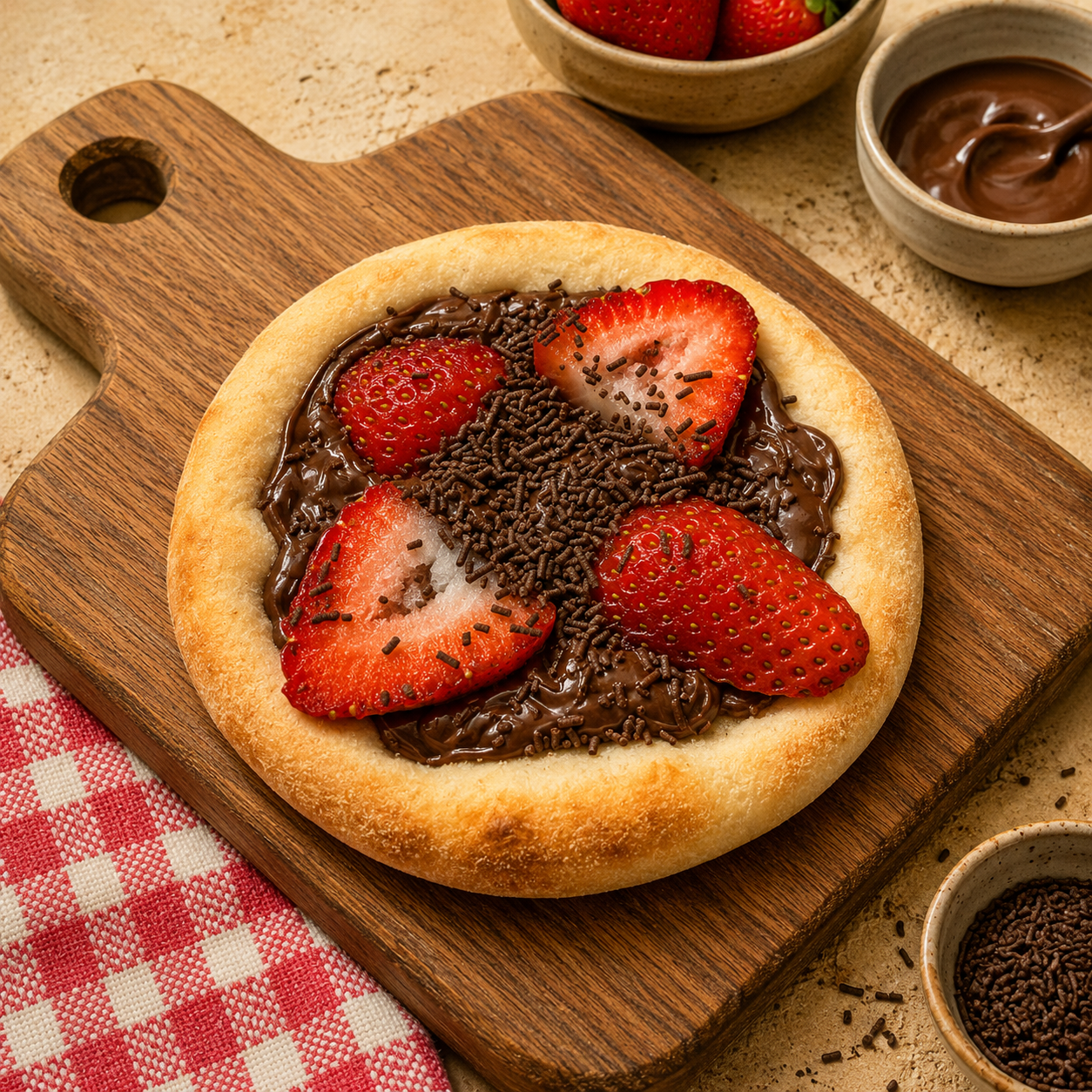 Strawberry & Nutella Open Esfiha